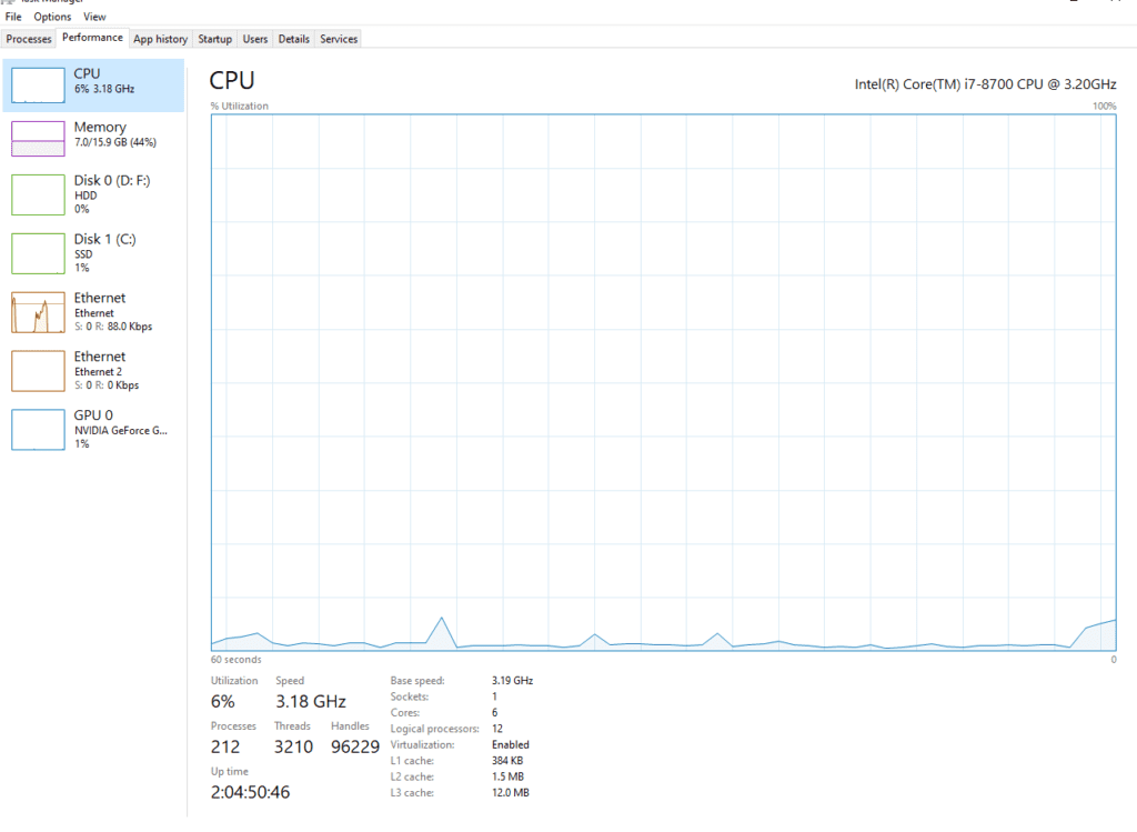 CPU and GPU temperature monitoring software showing normal temperature levels in Windows