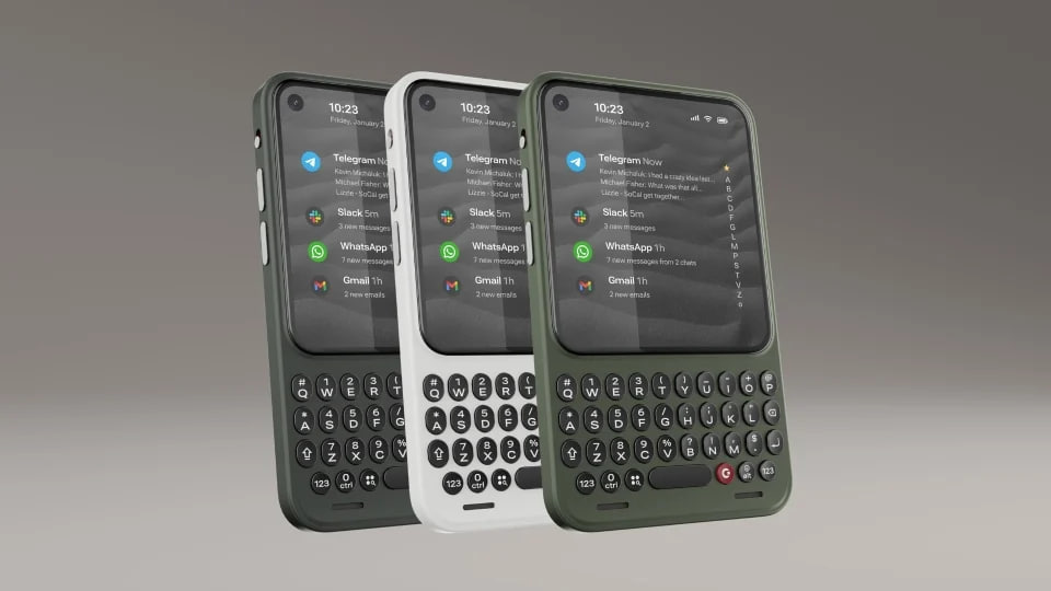 Clicks Communicator used for messaging and email productivity